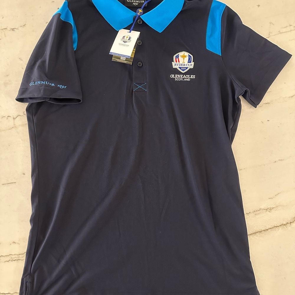 Glenmuir 2014 Ryder Cup Gleneagles Scotland Size M Team Europe Black/Blue